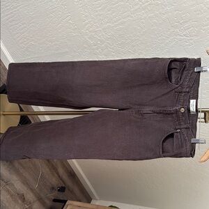Dark Brown Straight-Leg Jeans